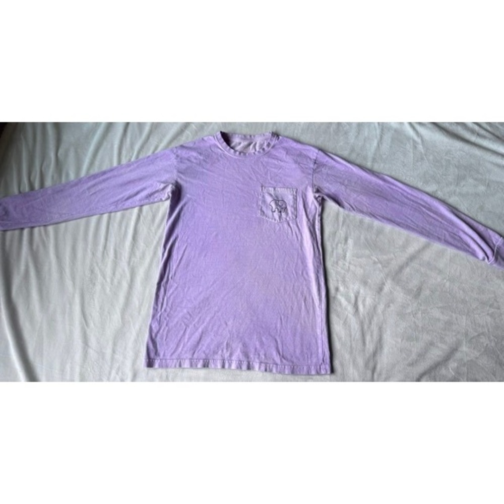 Ivory Ella Womens Sunny Days Long Sleeve Pocket T-Shirt Purple Elephant Small